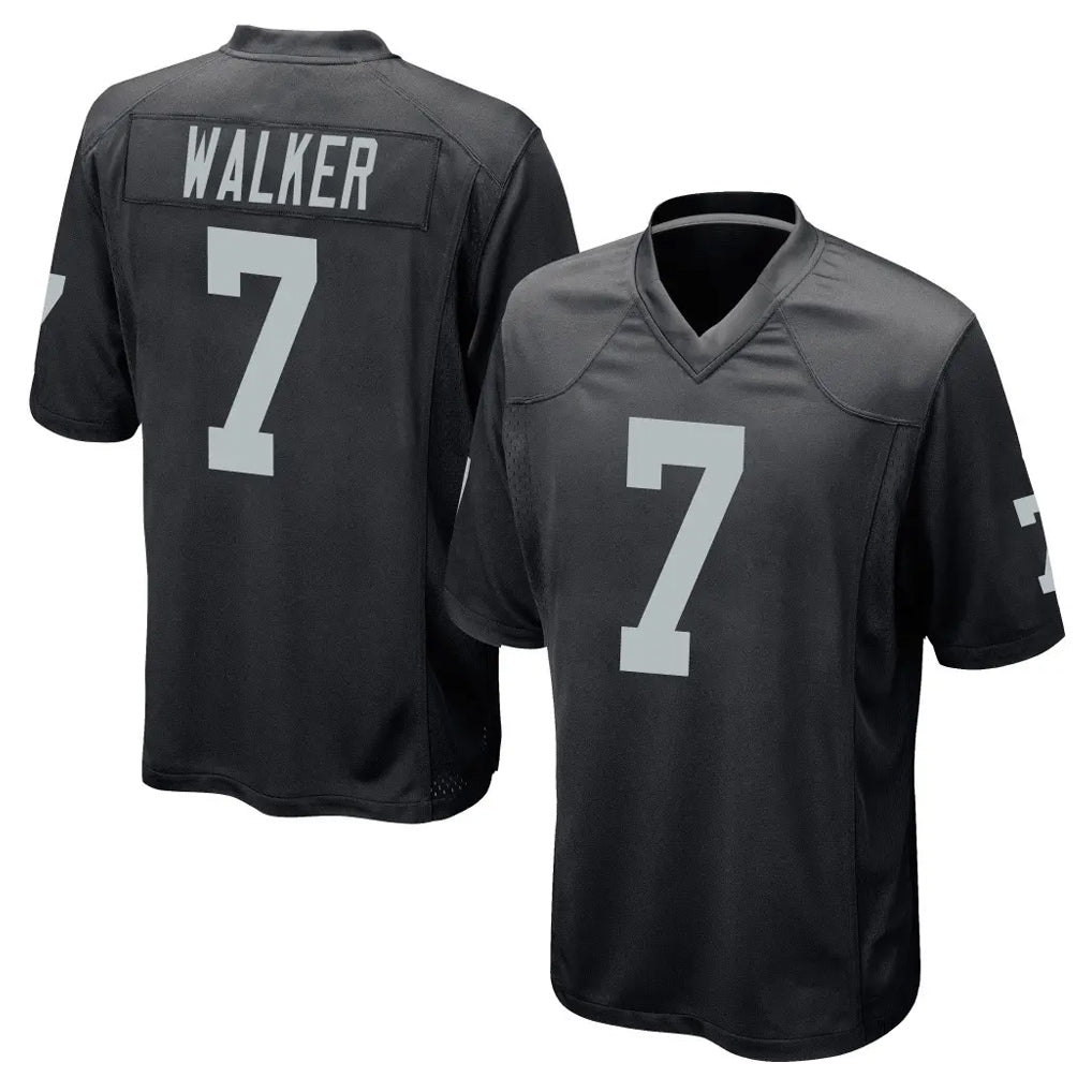 Choea LV.Raiders #7 Quay Walker Player Black Home Game Stitched Jerseys