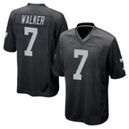 Choea LV.Raiders #7 Quay Walker Player Black Home Game Stitched Jerseys