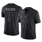 Choea LV.Raiders #7 Quay Walker Player Black Reflective Limited Game Stitched Jerseys