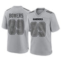 Choea LV.Raiders #89 Brock Bowers Player Gray Atmosphere Fashion Limited Game Stitched Jerseys
