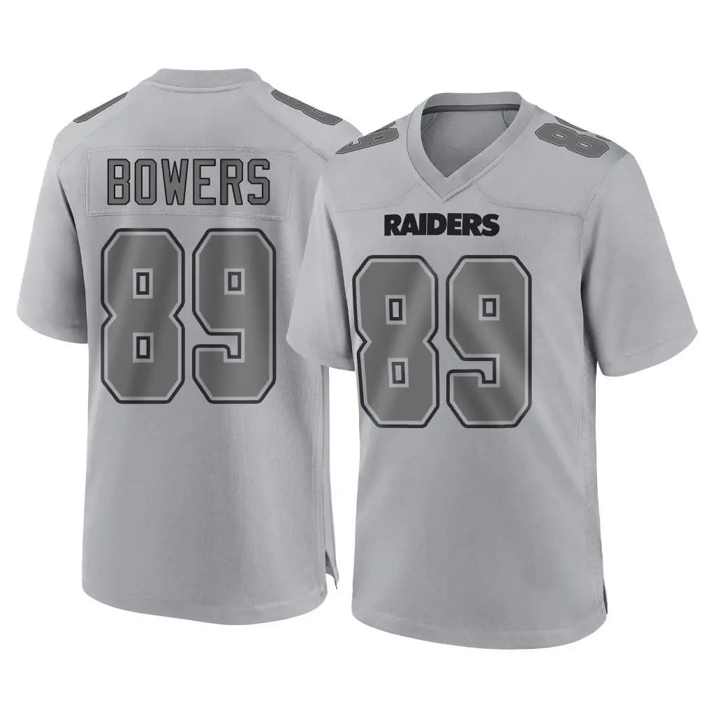 Choea LV.Raiders #89 Brock Bowers Player Gray Atmosphere Fashion Limited Game Stitched Jerseys