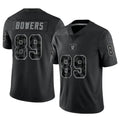 Choea LV.Raiders #89 Brock Bowers Player RFLCTV Limited Black Stitched Jerseys