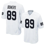 Choea LV.Raiders #89 Brock Bowers Player White Home Game Stitched Jerseys