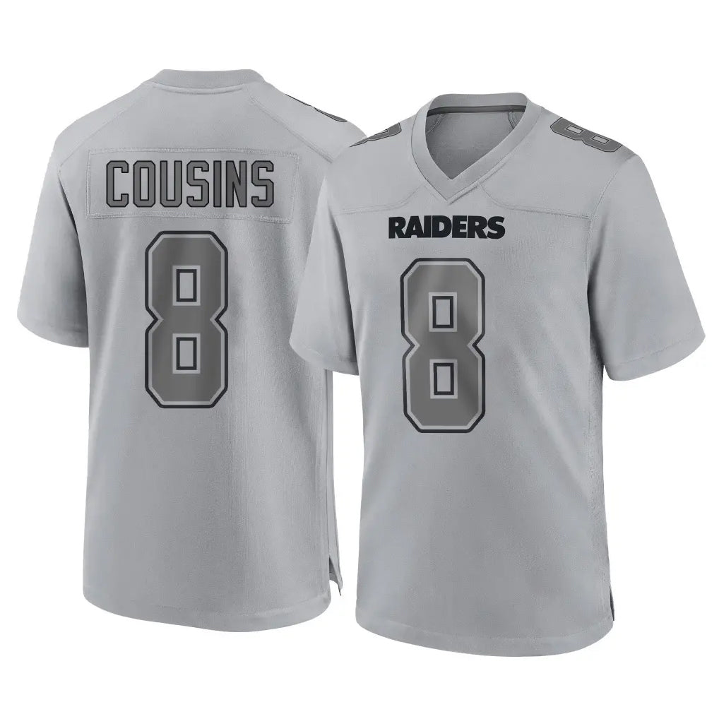 Choea LV.Raiders #8 Kirk Cousins Player Gray Atmosphere Fashion Limited Game Stitched Jerseys