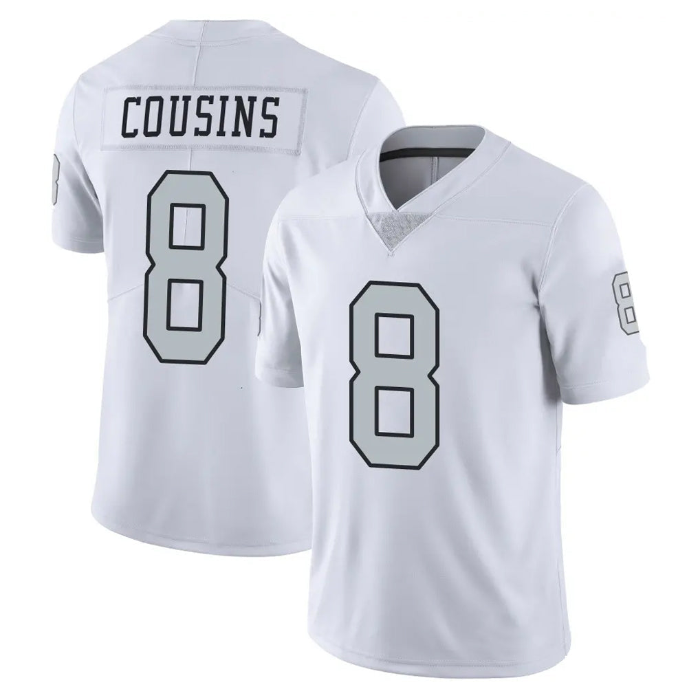Choea LV.Raiders #8 Kirk Cousins Player White Limited Color Rush Home Game Stitched Jerseys