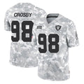 Choea LV.Raiders #98 Maxx Crosby Player Arctic Camo Salute To Service Limited Game Stitched Jerseys