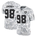 Choea LV.Raiders #98 Maxx Crosby Player Arctic Camo Salute To Service Limited Game Stitched Jerseys