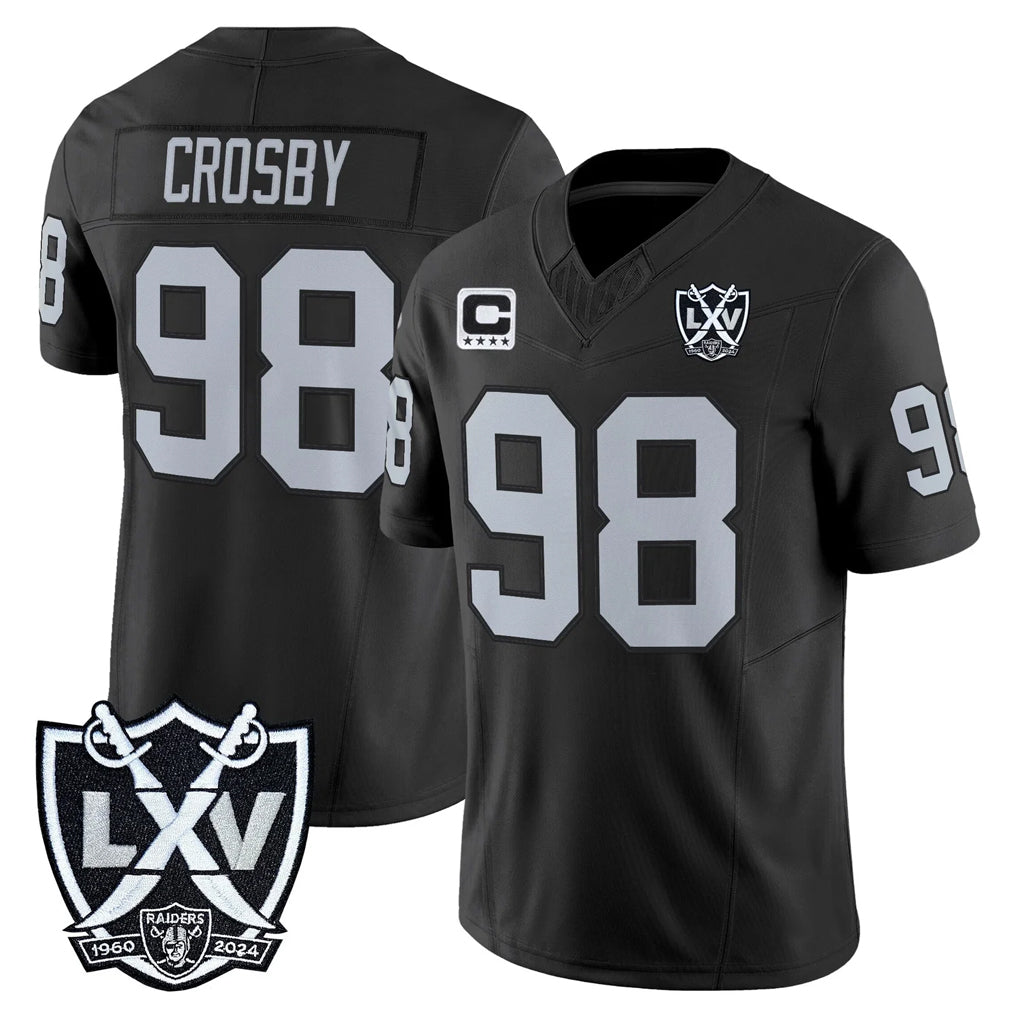 Choea LV.Raiders #98 Maxx Crosby Player Black 2026 Vapor Limited Home Game Stitched Jerseys