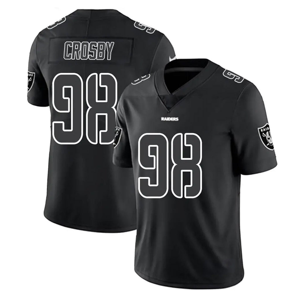 Choea LV.Raiders #98 Maxx Crosby Player Black Limited Black Impact Home Game Stitched Jerseys