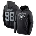 Choea LV.Raiders #98 Maxx Crosby Player Black Salute to Service Hoodies Stitched Jerseys