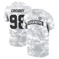 Choea LV.Raiders #98 Maxx Crosby Player Black Salute to Service T-Shirts Stitched Jerseys