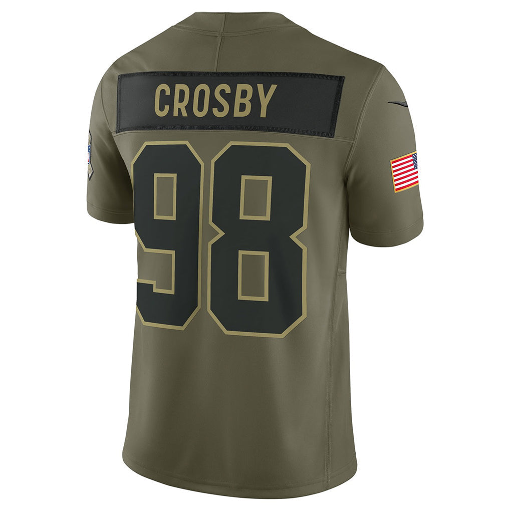 Choea LV.Raiders #98 Maxx Crosby Player Salute To Service Limited Olive Stitched Jerseys