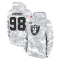 Choea LV.Raiders #98 Maxx Crosby Player Salute to Service Hoodies Stitched Jerseys