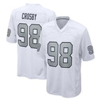 Choea LV.Raiders #98 Maxx Crosby Player White Alternate Home Game Stitched Jerseys