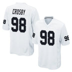 Choea LV.Raiders #98 Maxx Crosby Player White Home Game Stitched Jerseys
