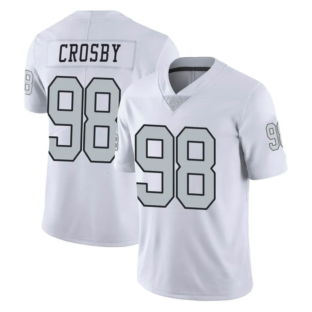 Choea LV.Raiders #98 Maxx Crosby Player White Limited Color Rush Home Game Stitched Jerseys