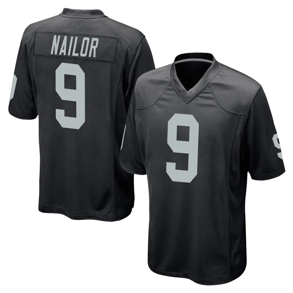 Choea LV.Raiders #9 Jalen Nailor Player Black Home Game Stitched Jerseys