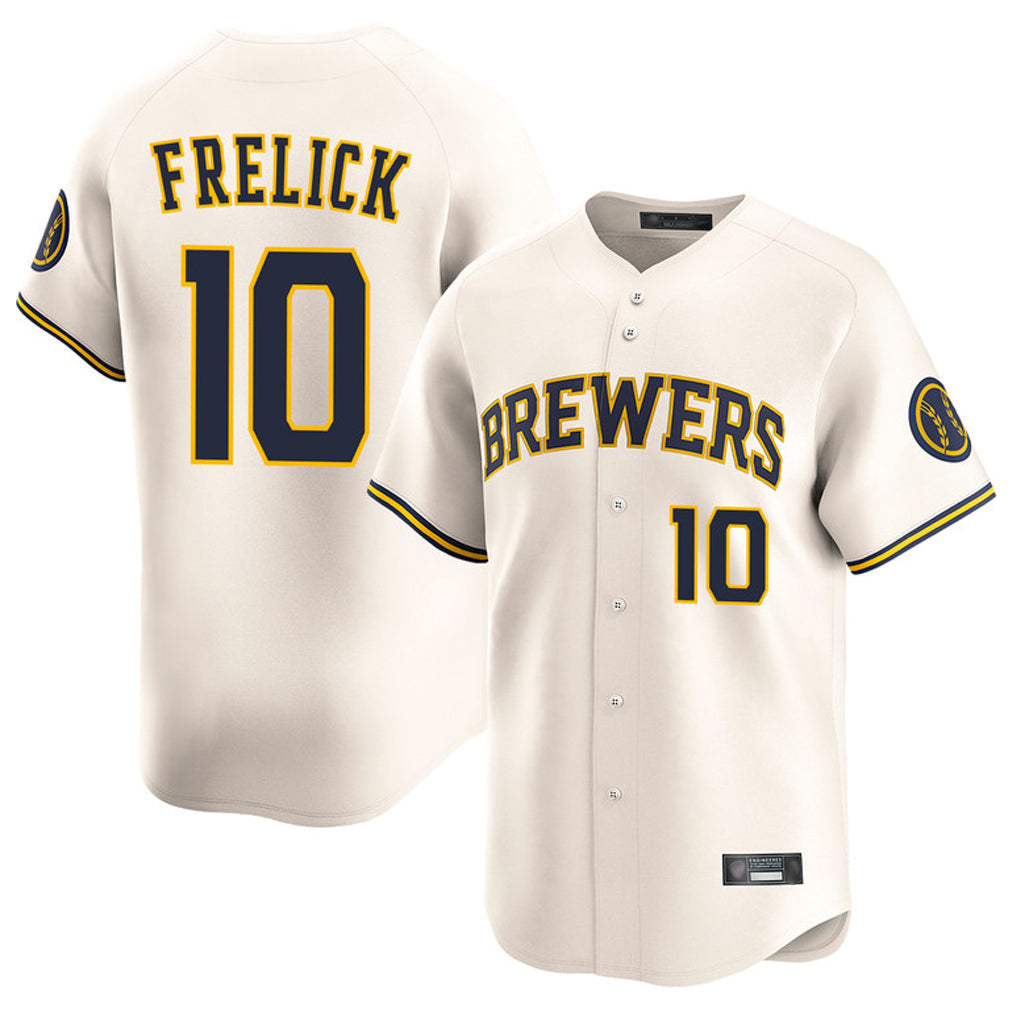 Choea M.Brewers #10 Sal Frelick Player Cream Home Limited Game Stitched Jerseys