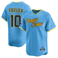 Choea M.Brewers #10 Sal Frelick Player Light Blue Road Stadium Game Stitched Jerseys