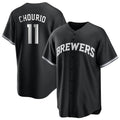 Choea M.Brewers #11 Jackson Chourio Player Black Game Home Stitched Jerseys