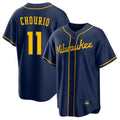 Choea M.Brewers #11 Jackson Chourio Player Navy Home Game Stitched Jerseys