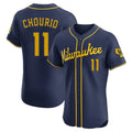 Choea M.Brewers #11 Jackson Chourio Player Navy Home Limited Elite Stitched Jerseys