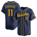 Choea M.Brewers #11 Jackson Chourio Player Navy Home Limited Stitched Jerseys