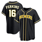 Choea M.Brewers #16 Blake Perkins Player Black Fashion Out Home Game Stitched Jerseys