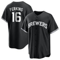 Choea M.Brewers #16 Blake Perkins Player Black Game Home Stitched Jerseys