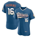 Choea M.Brewers #16 Blake Perkins Player Blue 2026 City Connect Home Limited Elite Stitched Jerseys