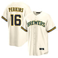 Choea M.Brewers #16 Blake Perkins Player Cream Home Game Stitched Jerseys