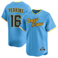 Choea M.Brewers #16 Blake Perkins Player Light Blue Road Stadium Game Stitched Jerseys