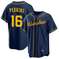 Choea M.Brewers #16 Blake Perkins Player Navy Home Game Stitched Jerseys
