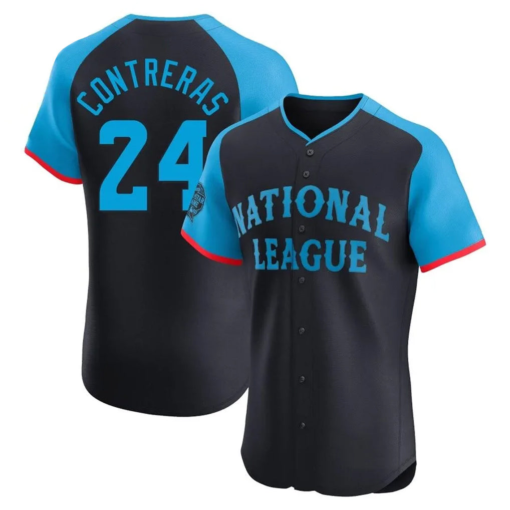 Choea M.Brewers #24 William Contreras Player Navy Limited National League All-Star Home Limited Elite Stitched Jerseys