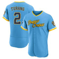 Choea M.Brewers #2 Brice Turang Player Light Blue City Connect Home Limited Elite Stitched Jerseys