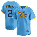 Choea M.Brewers #2 Brice Turang Player Light Blue City Connect Home Limited Stitched Jerseys