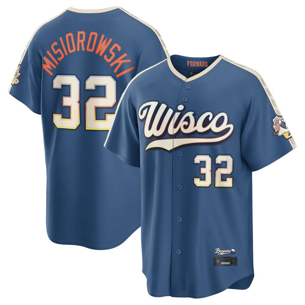 Choea M.Brewers #32 Jacob Misiorowski Player Blue 2026 City Connect Home Game Stitched Jerseys
