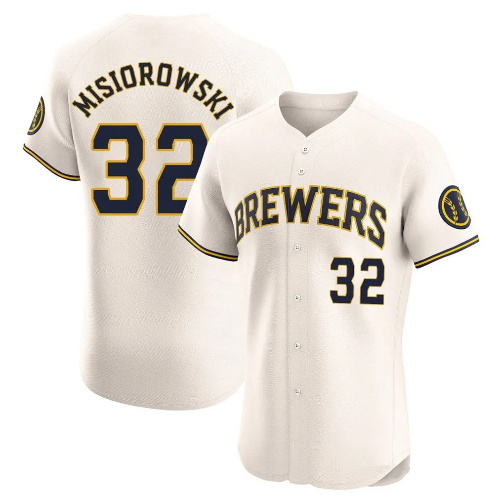 Choea M.Brewers #32 Jacob Misiorowski Player Cream Home Limited Elite Stitched Jerseys