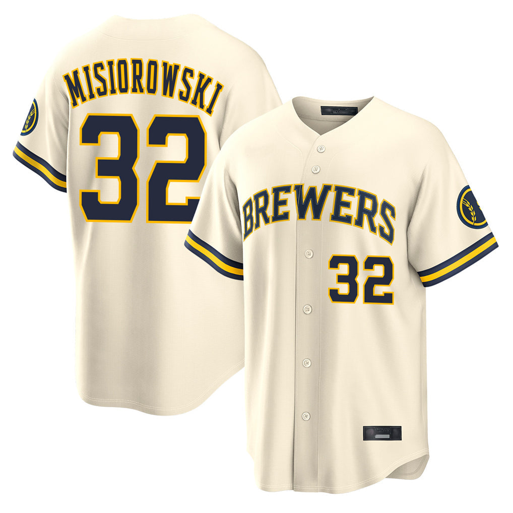 Choea M.Brewers #32 Jacob Misiorowski Player Cream Home Limited Stitched Jerseys