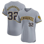 Choea M.Brewers #32 Jacob Misiorowski Player Gray Home Limited Elite Stitched Jerseys