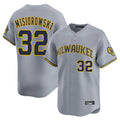 Choea M.Brewers #32 Jacob Misiorowski Player Gray Home Limited Stitched Jerseys