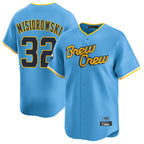 Choea M.Brewers #32 Jacob Misiorowski Player Light Blue City Connect Home Limited Stitched Jerseys