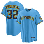 Choea M.Brewers #32 Jacob Misiorowski Player Light Blue Road Stadium Game Stitched Jerseys