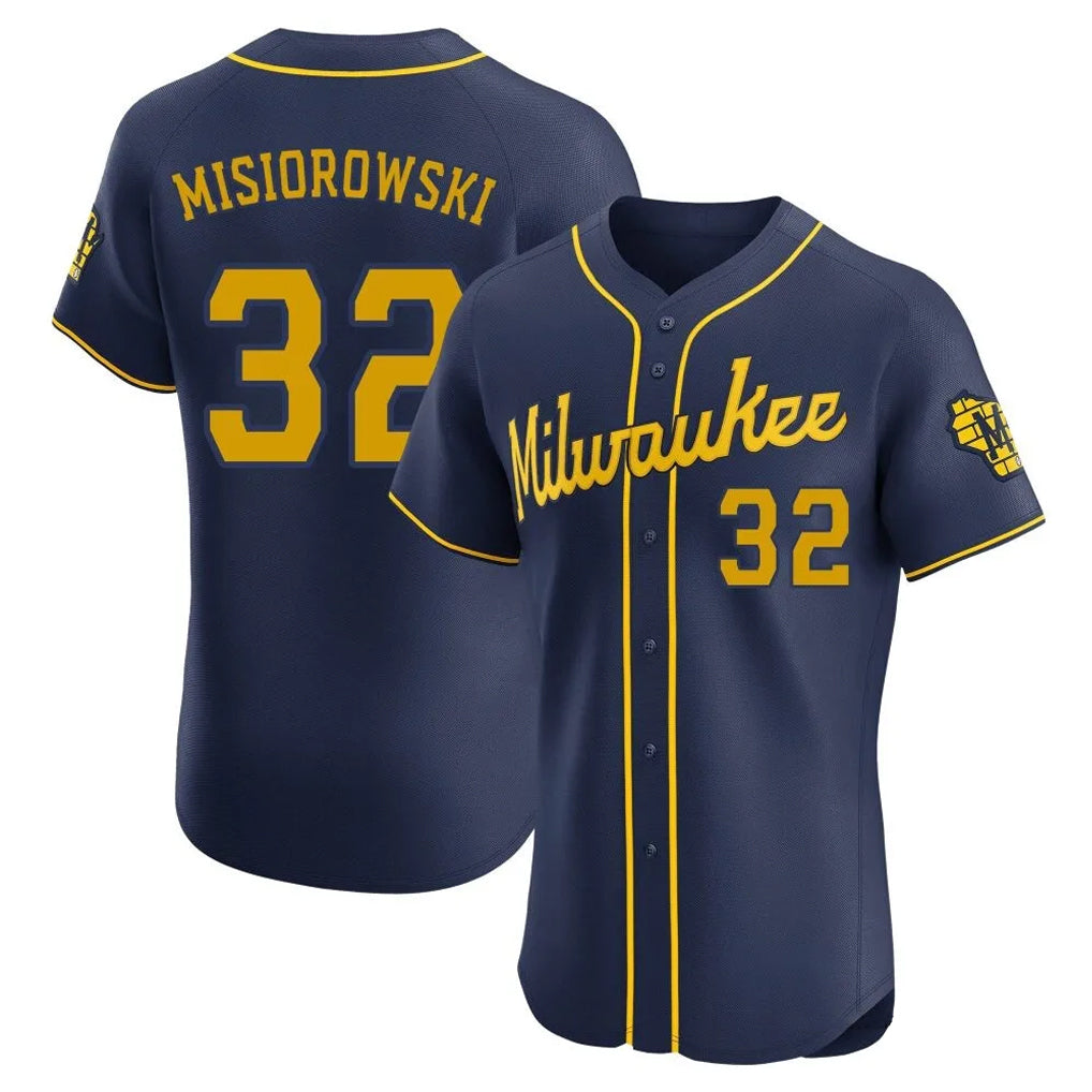 Choea M.Brewers #32 Jacob Misiorowski Player Navy Home Limited Elite Stitched Jerseys