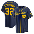 Choea M.Brewers #32 Jacob Misiorowski Player Navy Home Stadium Game Stitched Jerseys