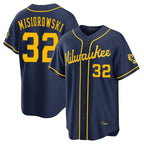 Choea M.Brewers #32 Jacob Misiorowski Player Navy Home Stadium Game Stitched Jerseys