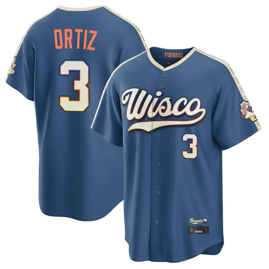 Choea M.Brewers #3 Joey Ortiz Player Blue 2026 City Connect Home Game Stitched Jerseys