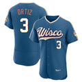 Choea M.Brewers #3 Joey Ortiz Player Blue 2026 City Connect Home Limited Elite Stitched Jerseys