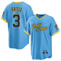 Choea M.Brewers #3 Joey Ortiz Player Light Blue City Connect Home Game Stitched Jerseys