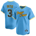 Choea M.Brewers #3 Joey Ortiz Player Light Blue City Connect Home Limited Stitched Jerseys